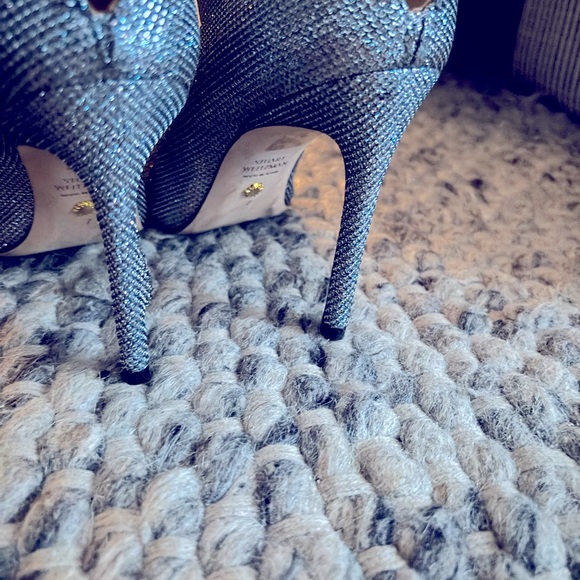 Stuart Weitzman Silver Stiletto Mules - Picture 2 of 4